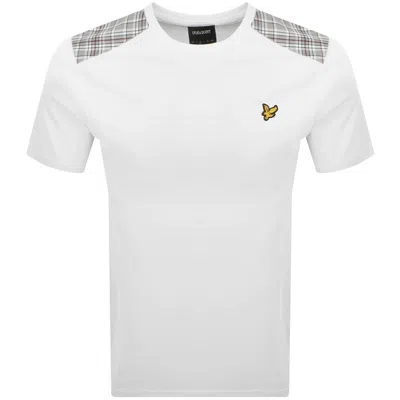 Lyle & Scott Lyle And Scott Check Panelled T Shirt White