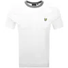 Lyle & Scott Lyle And Scott Contrast Collar T Shirt White In White
