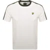 Lyle & Scott Lyle And Scott Contrast Taped T Shirt Off White In White
