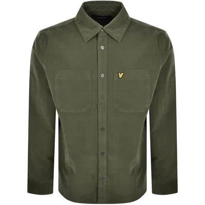 Lyle & Scott Lyle And Scott Corduroy Long Sleeve Shirt Green