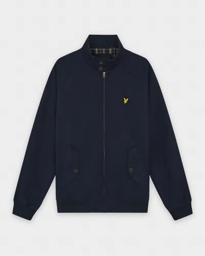 Lyle & Scott Cotton Mens Harrington Jacket In Blue