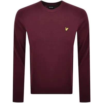 Lyle & Scott Lyle And Scott Cotton Merino Jumper Burgundy