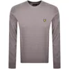 Lyle & Scott Lyle And Scott Cotton Merino Jumper Grey In Brown