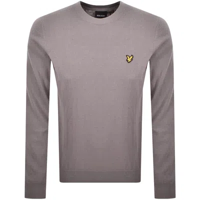 Lyle & Scott Lyle And Scott Cotton Merino Jumper Grey In Brown