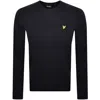 Lyle & Scott Lyle And Scott Cotton Merino Jumper Navy In Blue
