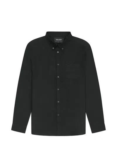 Lyle & Scott Cotton Oxford Shirt In Black