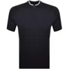 Lyle & Scott Lyle And Scott Cotton Tipped Mock Neck Jumper Navy In Blue