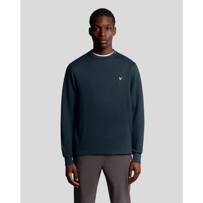 Lyle & Scott Crew Neck Long Sleeve Fly Fleece In Brown