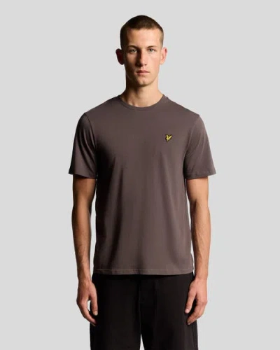 Lyle & Scott Crew Neck Short Sleeve T-shirt In Brown