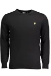 LYLE & SCOTT ELEGANT LONG-SLEEVED BLACK COTTON-WOOL BLEND SWEATER