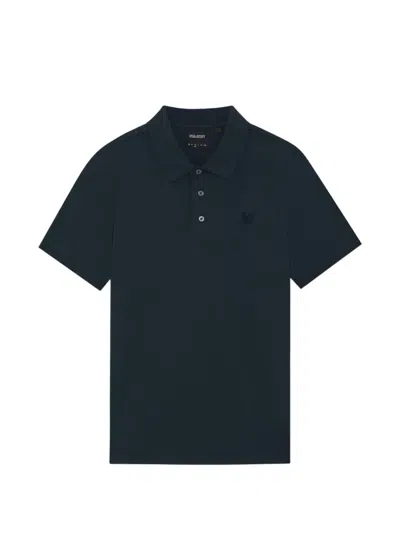 Lyle & Scott Embroidered Logo Polo Shirt In Blue