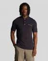 Lyle & Scott Embroidered Mens Polo Shirt In Black