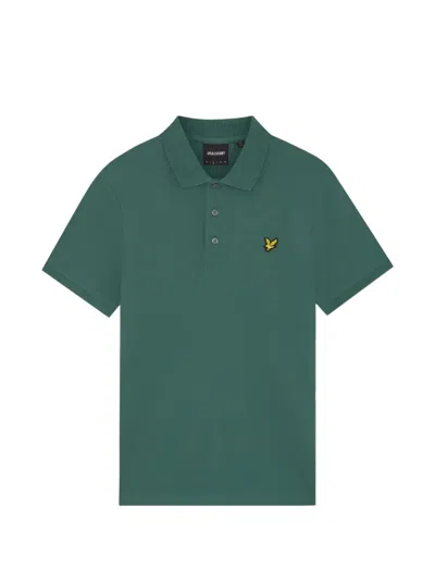 Lyle & Scott Embroidered-logo Cotton Polo Shirt In Green