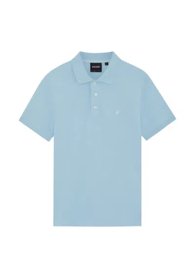 Lyle & Scott Embroidered-logo Polo Shirt In Blue