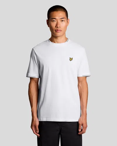 Lyle & Scott Fine Tipped Mens T-shirt In White