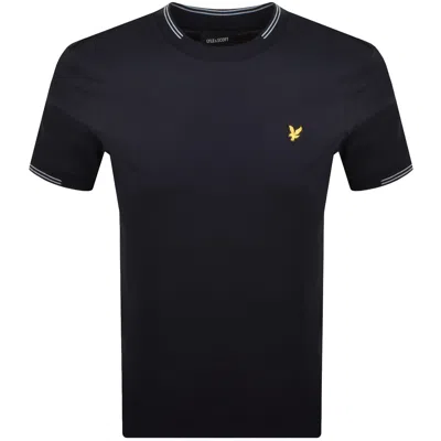 Lyle & Scott Lyle And Scott Fine Tipped T Shirt Navy In Blue