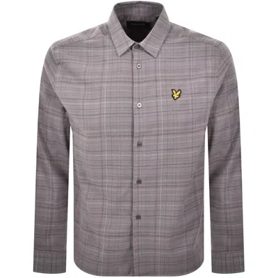 Lyle & Scott Lyle And Scott Flannel Long Sleeve Shirt Grey In Gray