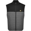 Lyle & Scott Lyle And Scott Fleece Hybrid Gilet Black In Black