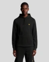 Lyle & Scott Fly Fleece Long Sleeve Hoodie In Black