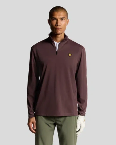 Lyle & Scott Golf Course Midlayer In Brown