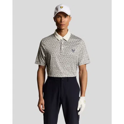Lyle & Scott Golf Divot Polo Shirt In Brown