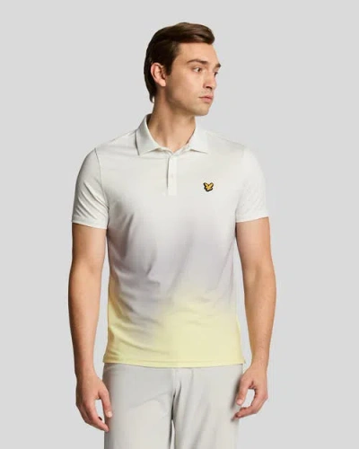 Lyle & Scott Gradient Polo Shirt In White