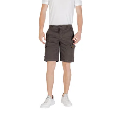 Lyle & Scott Gray Cotton Bermuda In Brown