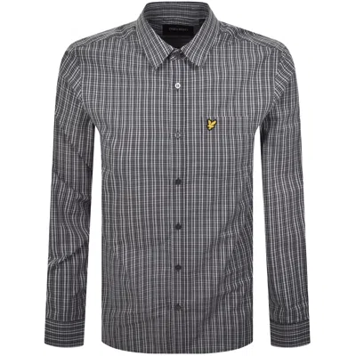 Lyle & Scott Lyle And Scott Grid Check Shirt Navy In Blue