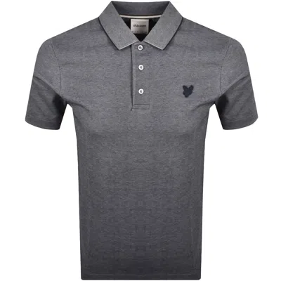 Lyle & Scott Lyle And Scott Interlock Polo T Shirt Blue In Gray