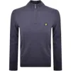 Lyle & Scott Lyle And Scott Knitted Jumper Greystone In Blue