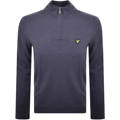 Lyle & Scott Lyle And Scott Knitted Jumper Greystone In Blue