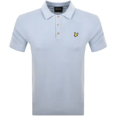 Lyle & Scott Lyle And Scott Knitted Polo T Shirt Blue