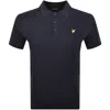 Lyle & Scott Lyle And Scott Knitted Polo T Shirt Navy In Navy