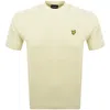 Lyle & Scott Lyle And Scott Knitted T Shirt Cream In Yellow