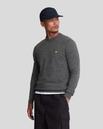Lyle & Scott Lambswool Blend Crew Neck Sweater In Blue