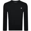 Lyle & Scott Lyle And Scott Lambswool Jumper Black In Black