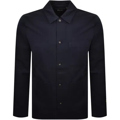 Lyle & Scott Lyle And Scott Linen Blend Overshirt Navy