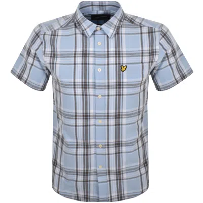 Lyle & Scott Lyle And Scott Linen Check Shirt Blue