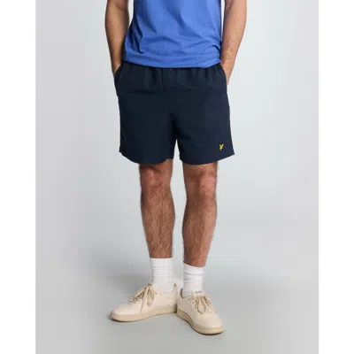 Lyle & Scott Linen Deck Shorts In Blue