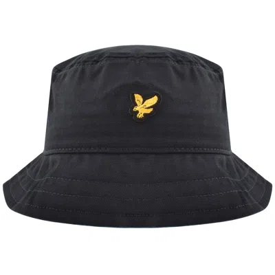 LYLE & SCOTT LYLE AND SCOTT LOGO BUCKET HAT NAVY