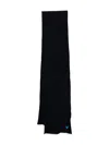 Lyle & Scott Logo-embroidered Scarf In Black