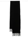 Lyle & Scott Logo-embroidered Scarf In Black