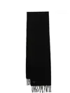 Lyle & Scott Logo-embroidered Scarf In Black