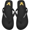 Lyle & Scott Lyle And Scott Logo Flip Flops Black In Black