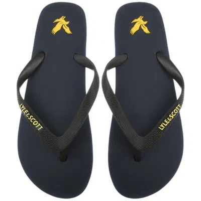 Lyle & Scott Lyle And Scott Logo Flip Flops Navy