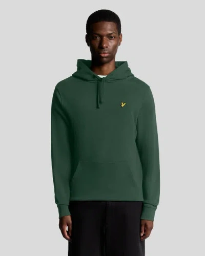 Lyle & Scott Long Sleeve Pull Over Hoodie In Green