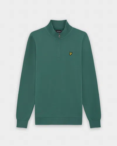 Lyle & Scott Loopback Mens Quarter Zip Sweatshirt In Gray