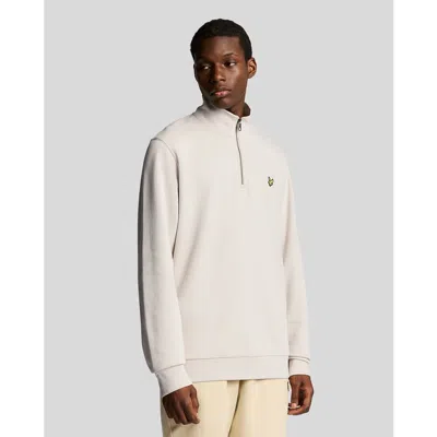 Lyle & Scott Loopback Quarter Zip Sweat In White