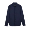 Lyle & Scott Lw1115ton Ls Slim Fit Poplin Shirt In Navy In Blue
