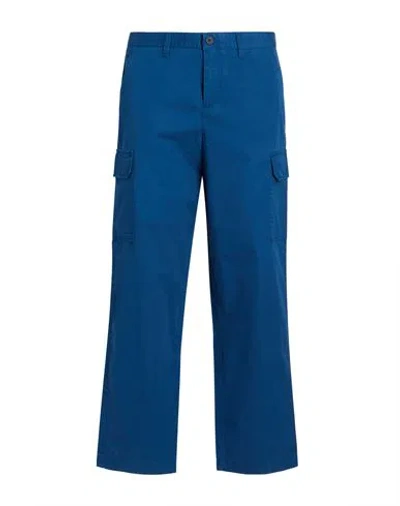 Lyle & Scott Man Pants Azure Size 32w-32l Cotton In Blue